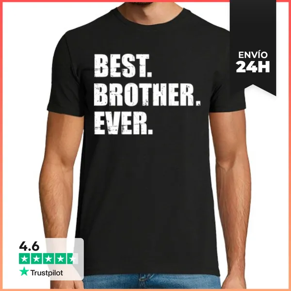 Camiseta Hombre Clásica El Mejor Hermano De Todos LaTostadora