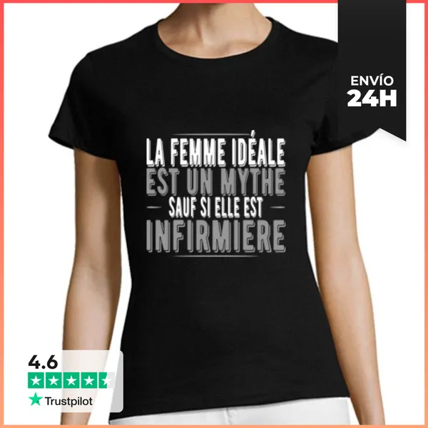 Camiseta Mujer Clásica Regalo Ideal Mujer Enfermera LaTostadora