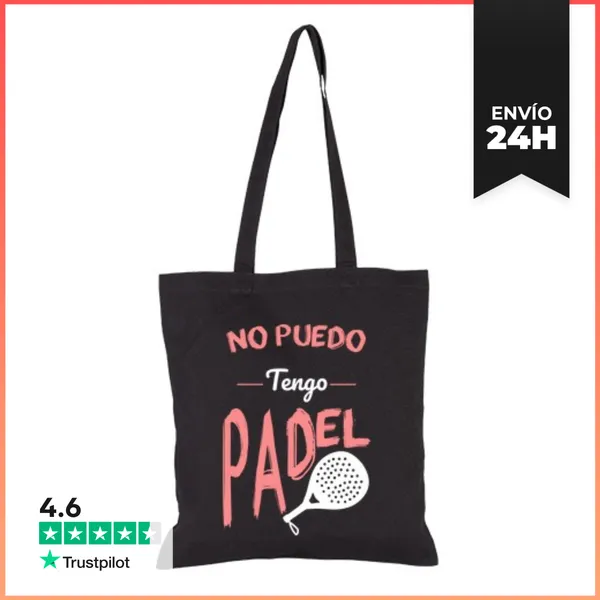 Bolsa De Tela No Puedo Tengo Pádel - Rosa Y Blanco LaTostadora