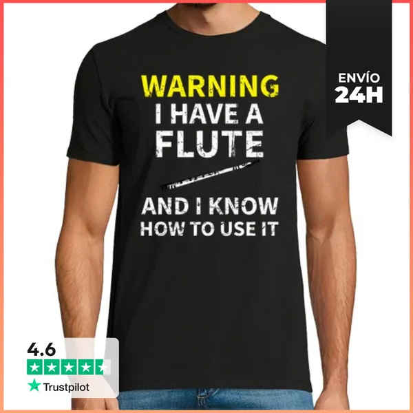 Camiseta Hombre Clásica Flautista Flautista Banda De Música Fla