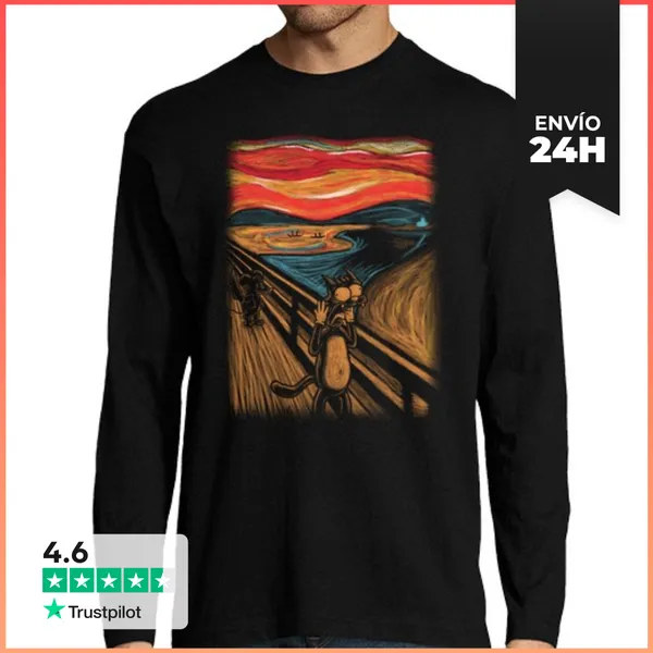 Camiseta Hombre Manga Larga Scream In Springfield LaTostadora