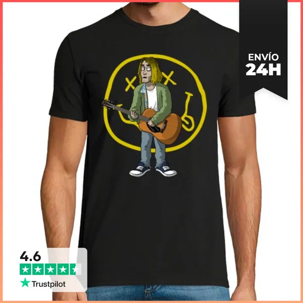 Camiseta Hombre Clásica Kurt Cobain LaTostadora