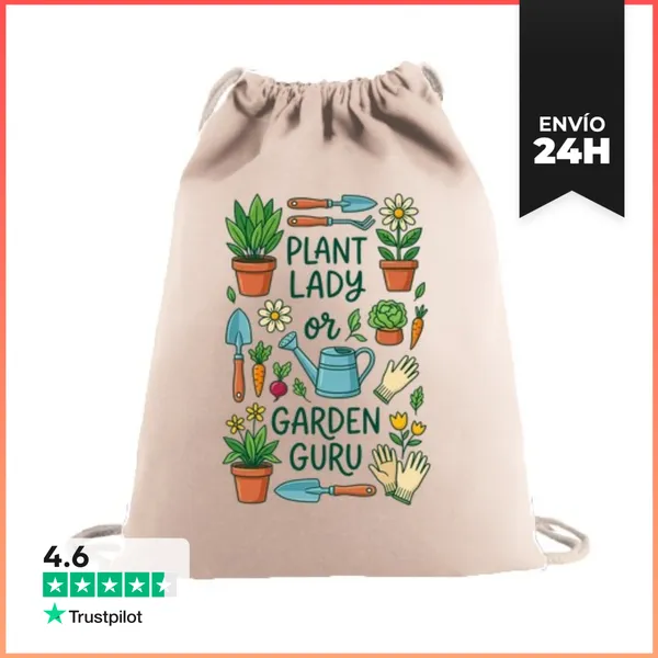 Mochila Saco Con Cuerdas La Apasionada De Las Plantas O Experta