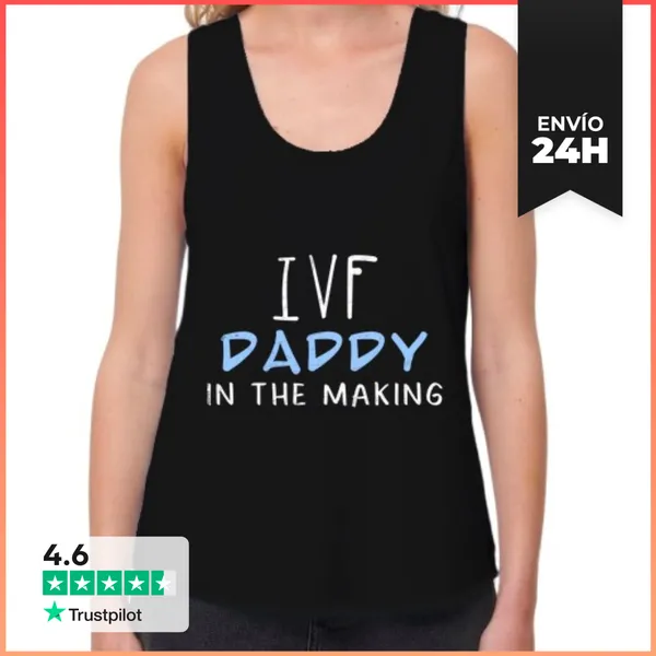 Camiseta Mujer Sin Mangas, Loose Fit Papá En Camino De IVF Mamá