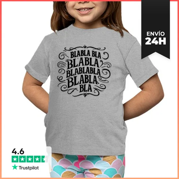 Camiseta Clásica Para Niños Bla Bla Bla LaTostadora