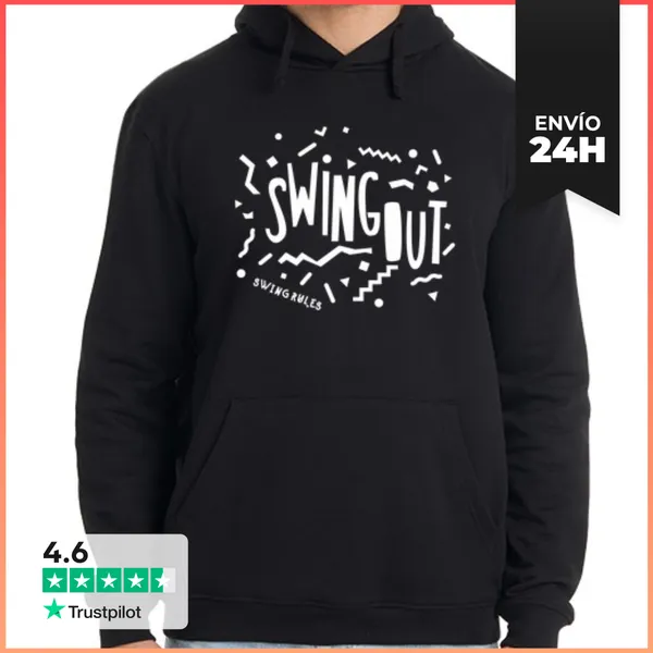 Sudadera Unisex Con Capucha Swing Out Song White LaTostadora