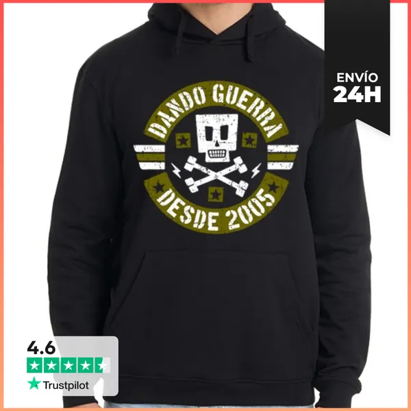 Sudadera Unisex Con Capucha Dando Guerra Desde 2005 LaTostadora