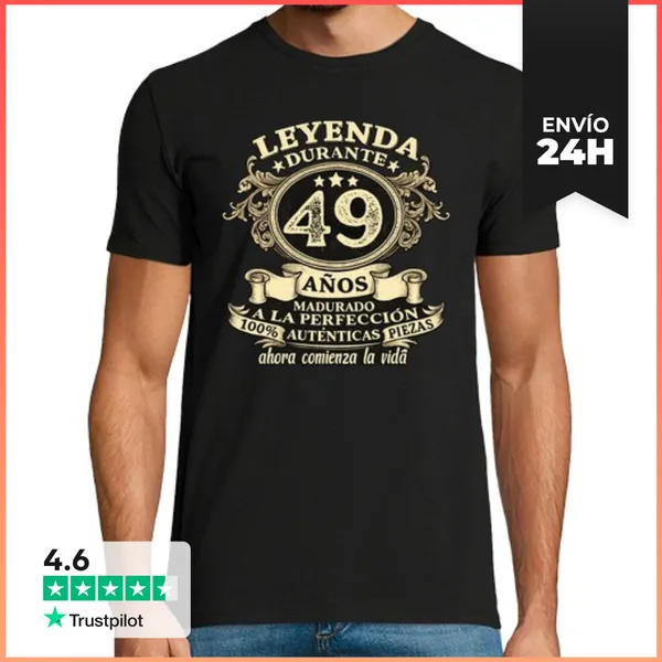 Camiseta Hombre Clásica Leyenda Durante 49 Años Madurado A La