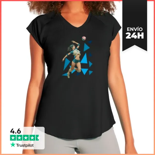 Camiseta Deportiva Mujer Jugador De Voleibol Opuesto LaTostadora