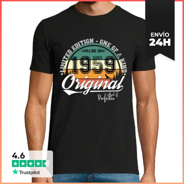 Camiseta Hombre Clásica Regalo De Cumpleaños Retro Vintage De