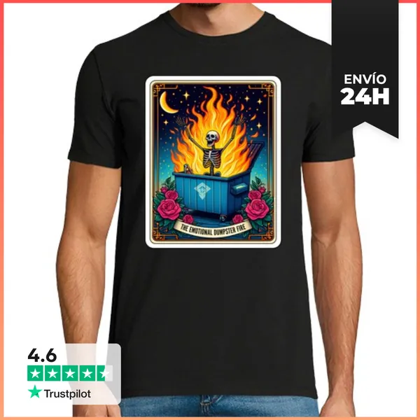 Camiseta Hombre Clásica THE EMOTIONAL DUMPSTER FIRE LaTostadora
