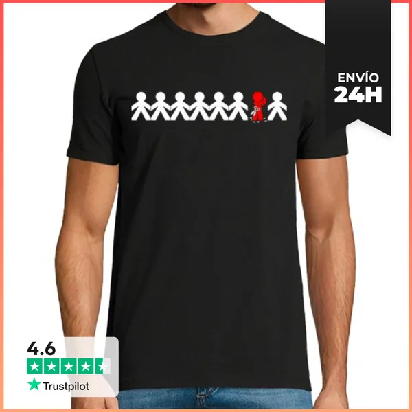 Camiseta Hombre Clásica Muñecos De Papel LaTostadora