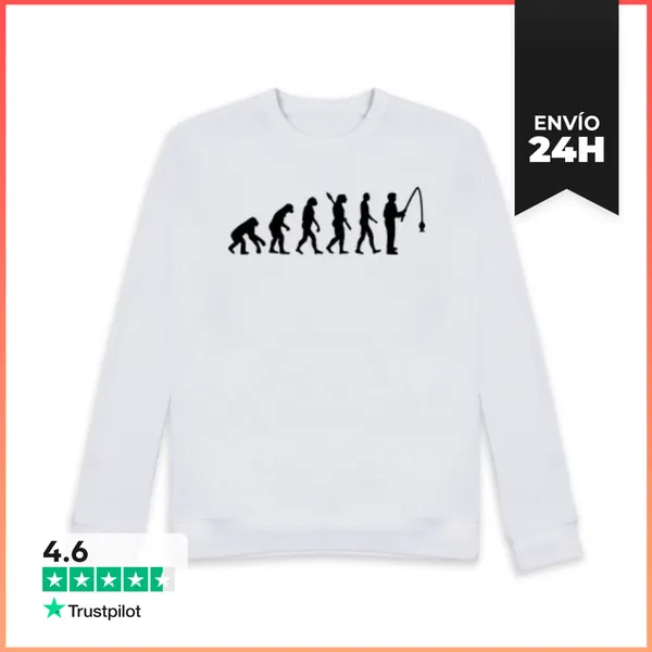 Sudadera Unisex Pesca De Evolución LaTostadora