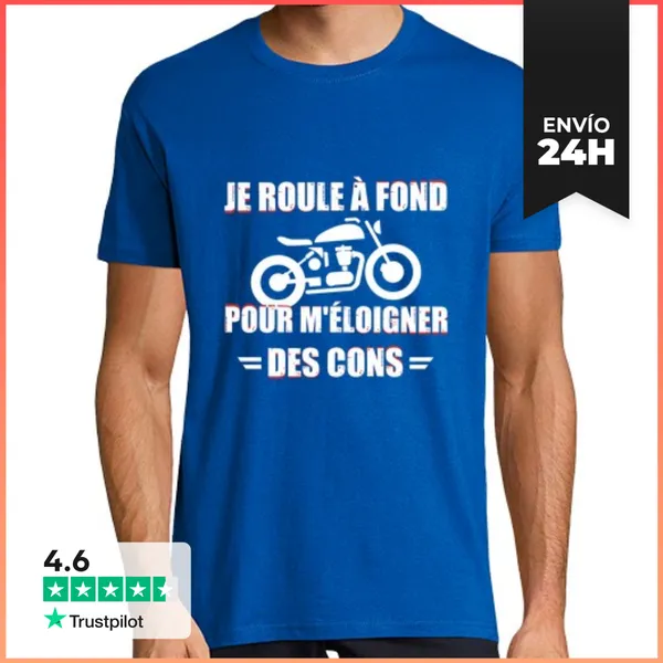 Camiseta Hombre Clásica Motocicleta - Monto Duro LaTostadora