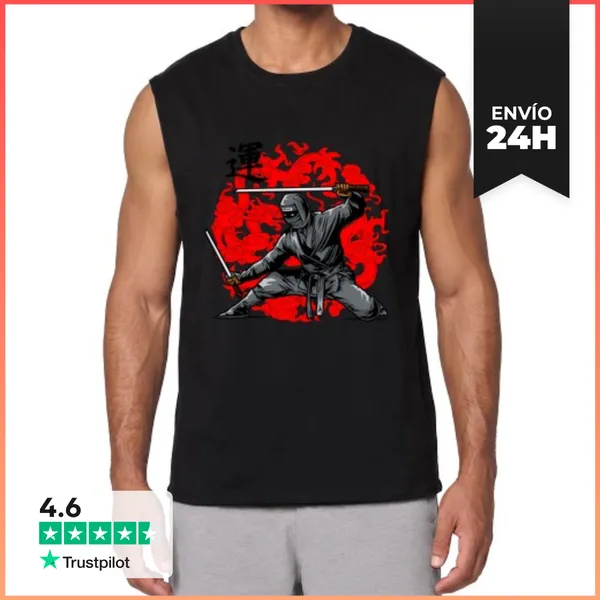 Camiseta Sin Mangas La Batalla Ninja Comienza LaTostadora