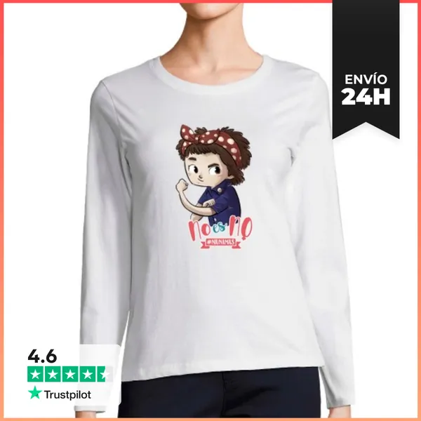 Camiseta Mujer Manga Larga No Es No LaTostadora