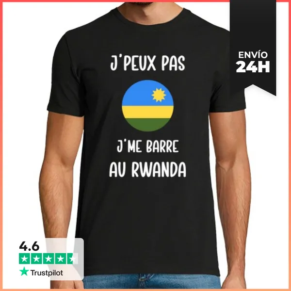 Camiseta Hombre Clásica No Puedo Me Voy A Ruanda LaTostadora