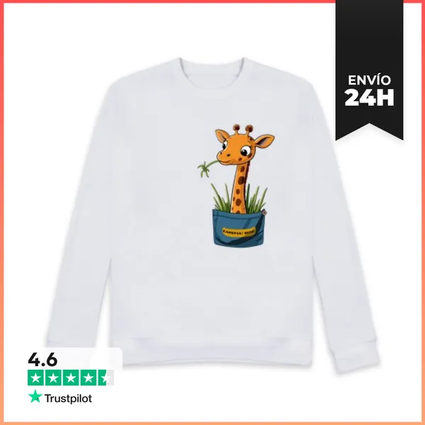 Sudadera Unisex Jirafa De Bolsillo Salvaje LaTostadora