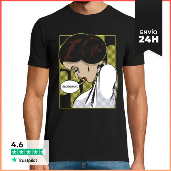 Camiseta Hombre Clásica Dolores Espacio Leia LaTostadora