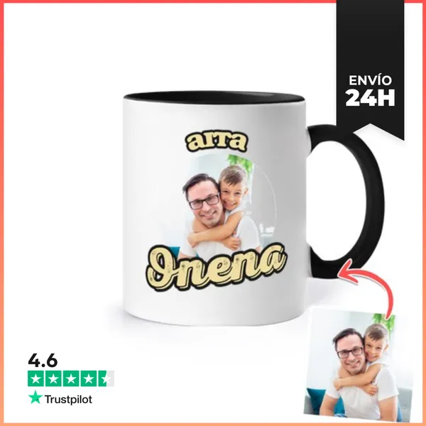 Taza De Colores Taza Aita Onena Foto Personalizable LaTostadora