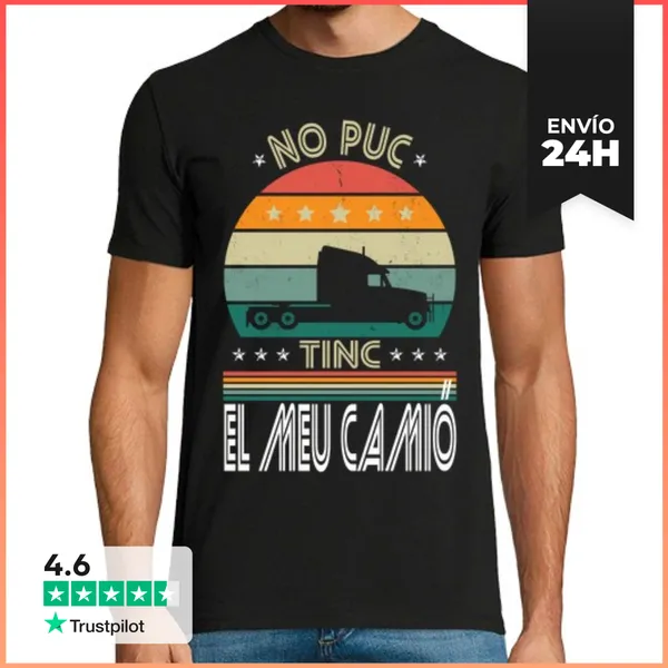 Camiseta Hombre Clásica No Puedo Tengo Mi Camión Catalán