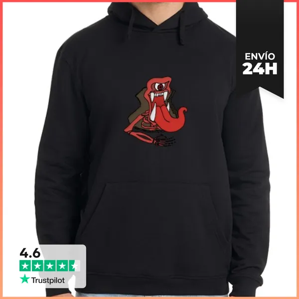 Sudadera Unisex Con Capucha CHAOS Street, Big Red Logo Y Poster,