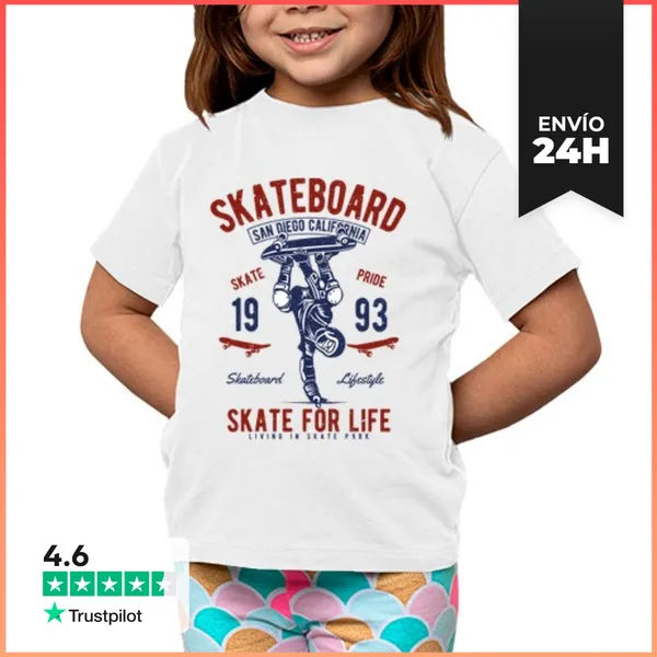 Camiseta Clásica Para Niños Skate For Life LaTostadora