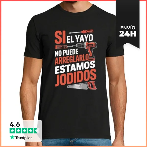 Camiseta Hombre Clásica Si El Yayo No Puede Arreglarlo
