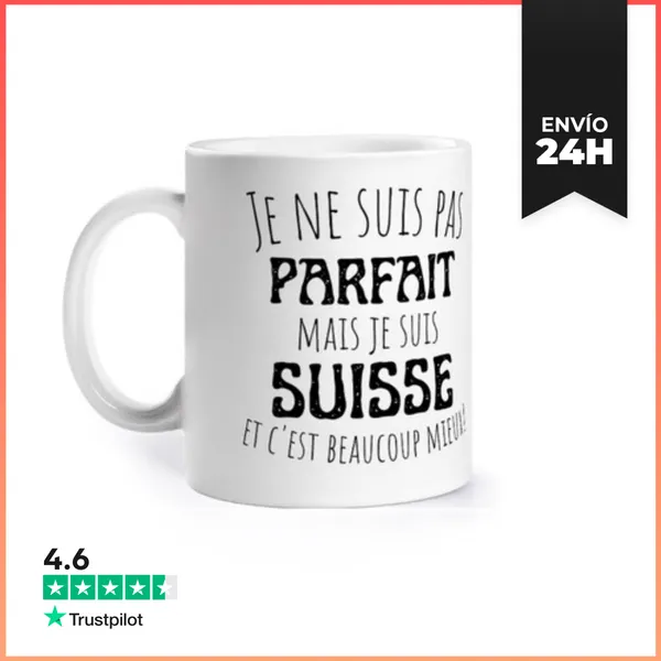 Taza Regalo No Perfecto Pero Suizo-suizo LaTostadora