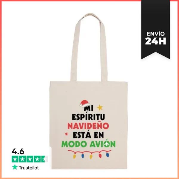 Bolsa De Tela ESPÍRITU NAVIDEÑO MODO AVIÓN LaTostadora