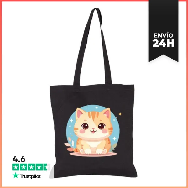 Bolsa De Tela Gato Kawaii Adorable Y Cute LaTostadora