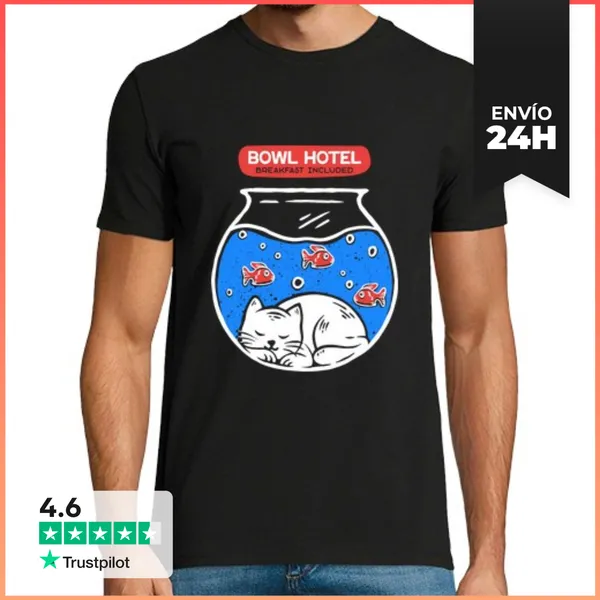 Camiseta Hombre Clásica Tazón Hotel LaTostadora