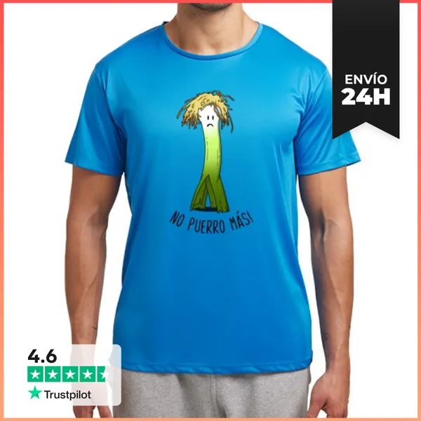 Camiseta Deportiva Hombre No Puerro Más - Camiseta Deportiva