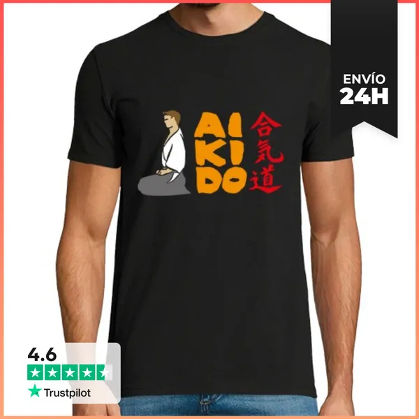 Camiseta Hombre Clásica Hombre, Manga Corta, Negra, Calidad Extra