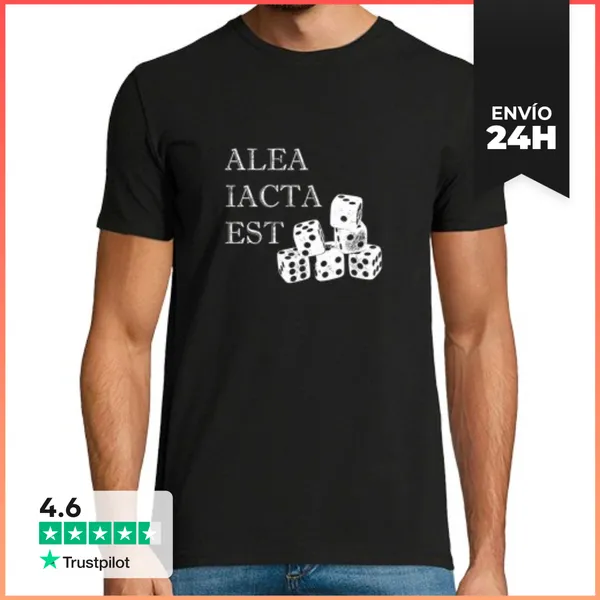 Camiseta Hombre Clásica La Suerte Está Echada - Alea Iacta Est