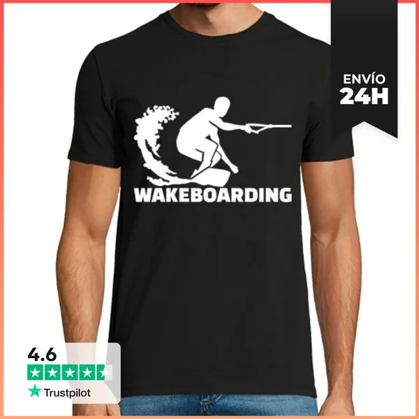 Camiseta Hombre Clásica Wakeboard LaTostadora