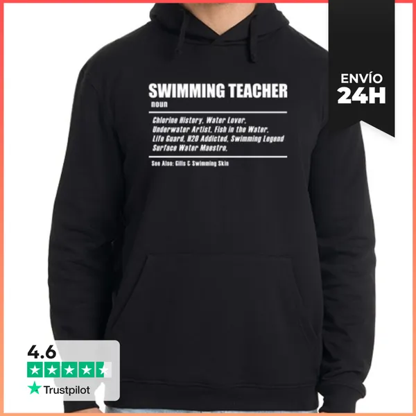 Sudadera Unisex Con Capucha Instructor De Natación Definición