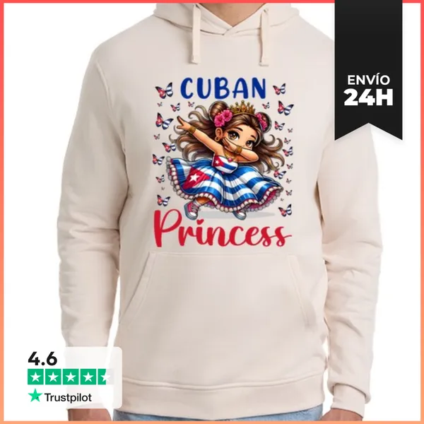 Sudadera Unisex Con Capucha Princesa Cubana Dabbing Para Niñas