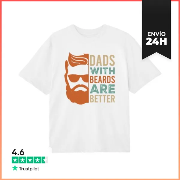 Camiseta Oversize DADS WITH BEARDS ARE BETTER LaTostadora