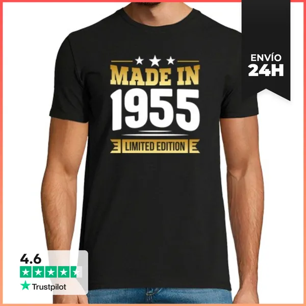 Camiseta Hombre Clásica Made In 1955 - Limited Edition