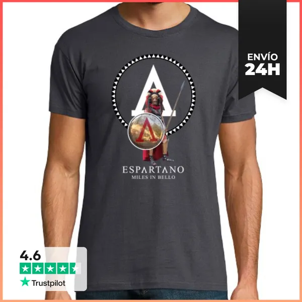 Camiseta Hombre Clásica Espartano. Miles In Bello LaTostadora