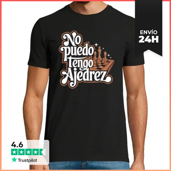 Camiseta Hombre Clásica No Puedo Tengo Ajedrez LaTostadora