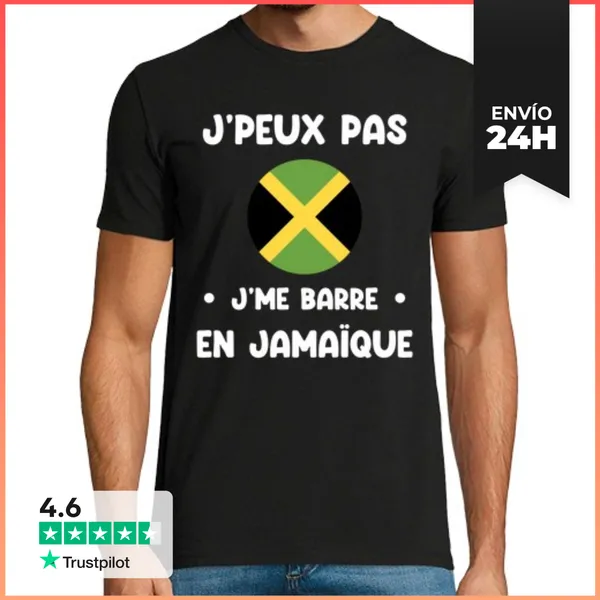 Camiseta Hombre Clásica No Puedo Me Voy A Jamaica LaTostadora