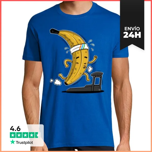 Camiseta Hombre Clásica Corre Plátano LaTostadora