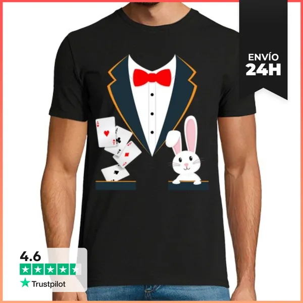 Camiseta Hombre Clásica Zauberer Traje Mago LaTostadora