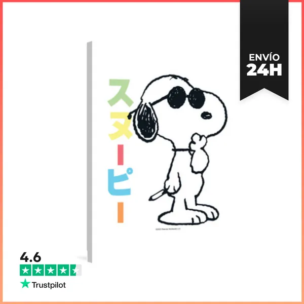 Lienzo Vertical Snoopy En Japón LaTostadora
