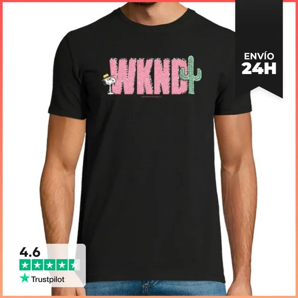 Camiseta Hombre Clásica Spiek WKND Snoopy LaTostadora