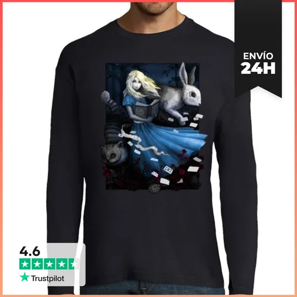 Camiseta Hombre Manga Larga Chica Aventura LaTostadora