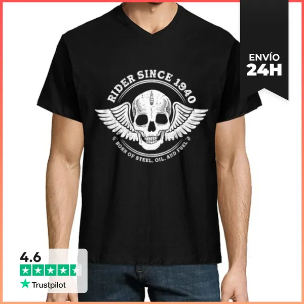 Camiseta Hombre, Cuello Pico Jinete Desde 1940 85 Años De Abierto