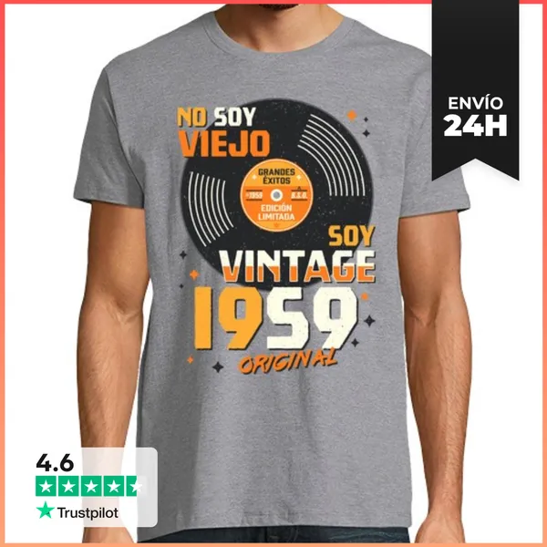 Camiseta Hombre Clásica Vintage 1959 LaTostadora